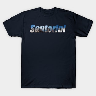 Thira, Santorini, Text T-Shirt